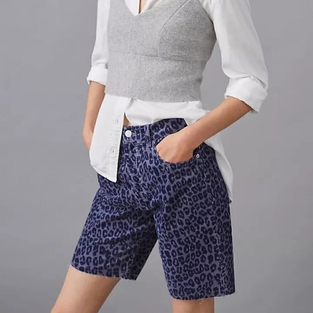 Anthropologie PILCRO DENIM BERMUDA SHORTS BLUE MOTIF Size:  25